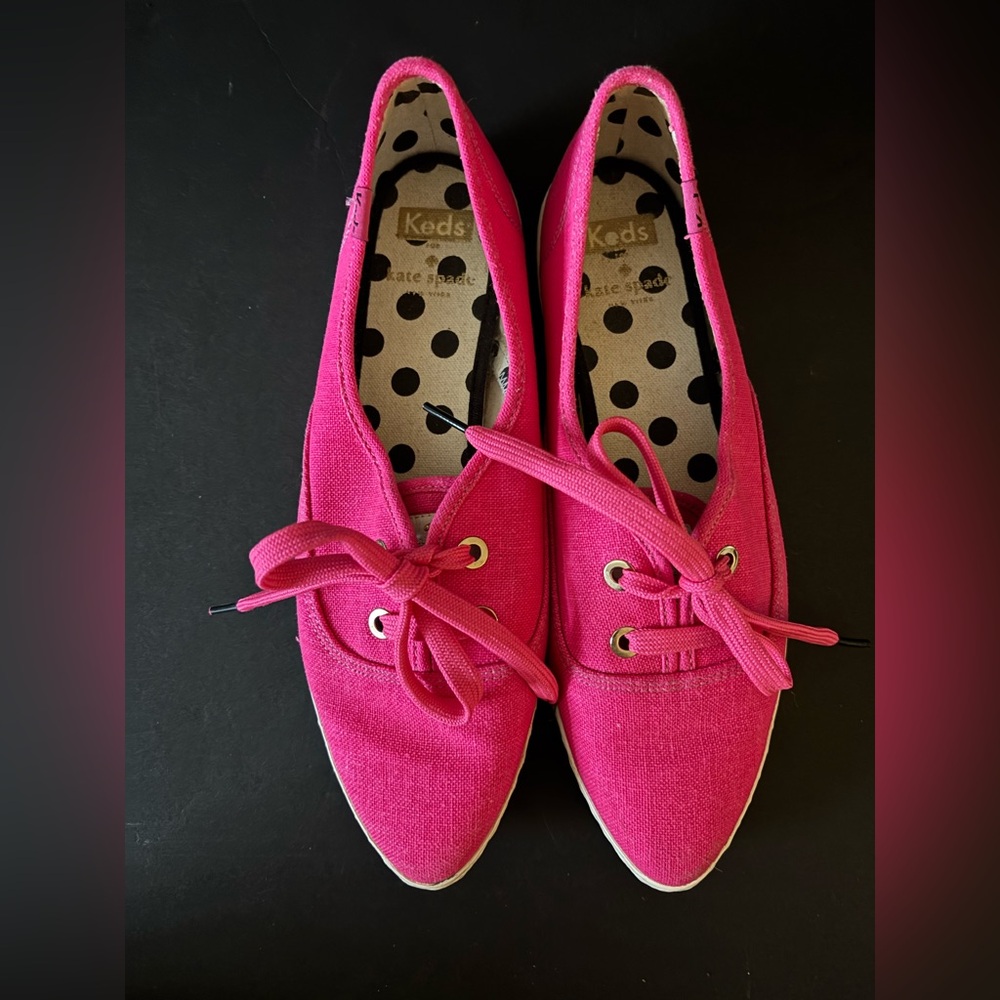 Kate Spade for Keds Bright Pink Flats  Size 9M